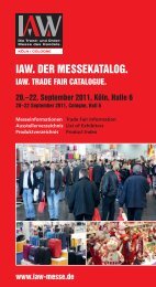 IAW Messe Herbst 2011 - IAW-Messekatalog