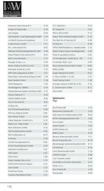 IAW Messe Herbst 2011 - IAW-Messekatalog