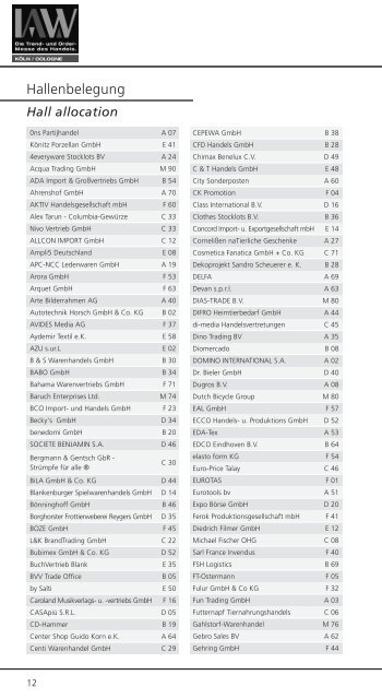 IAW Messe Herbst 2011 - IAW-Messekatalog