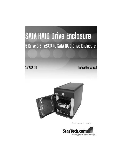 SATA RAID Drive Enclosure - StarTech.com