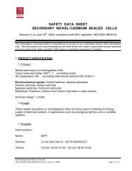 safety data sheet secondary nickel-cadmium sealed cells