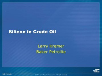 Silicon in Crude Oil - Coqa-inc.org