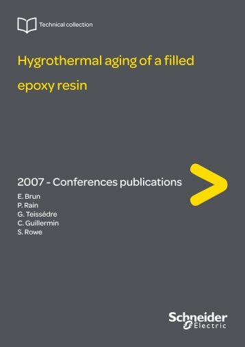 Hygrothermal aging of a filled epoxy resin - Schneider Electric