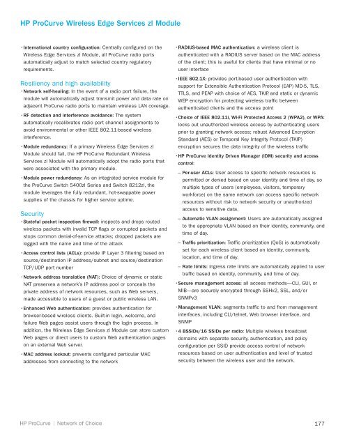 HP ProCurve Networking Datasheets - Moonblink