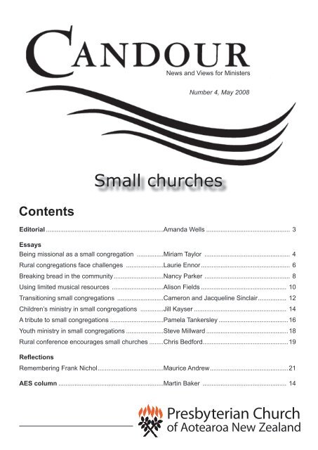 Small churches - Presbyterian Church of Aotearoa New Zealand