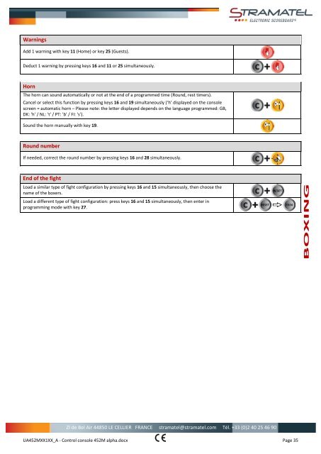 BEDIENUNGSANLEITUNG BEDIENPULTE - Sport-Thieme.at