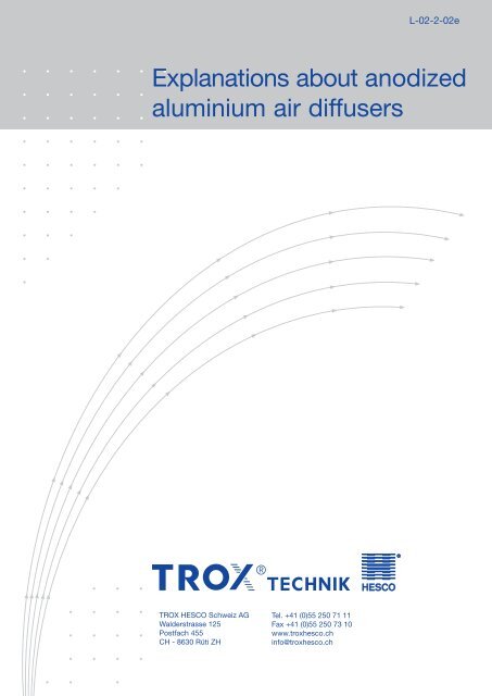 Explanations about anodized aluminium air diffusers - TROX