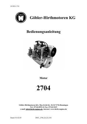 GÃ¶bler-Hirthmotoren KG - Sky-walker.aero