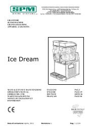 Manuale istruzioni Ice Dream SPM ITA_ENG_TED_FRA Rev1