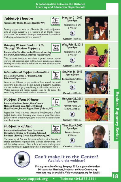 2013 Season - Center for Puppetry Arts