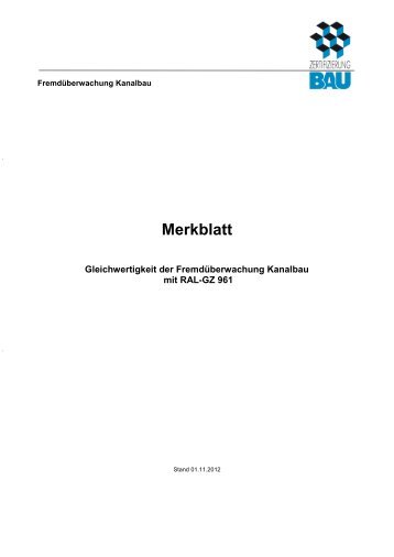 Merkblatt - Zertifizierung Bau