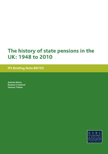The history of state pensions in the UK: 1948 to 2010 - ResearchGate