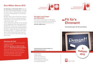 ab 27.09.2012: Fit für's Ehrenamt - Caritasverband Freiburg