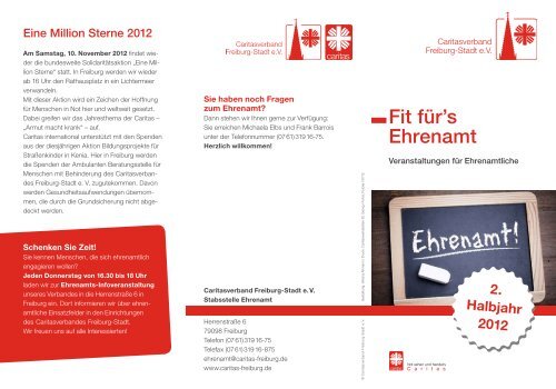 ab 27.09.2012: Fit für's Ehrenamt - Caritasverband Freiburg