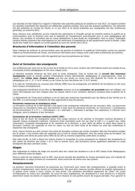 RAPPORT DE GESTION 2012 - Ville de La Chaux-de-Fonds