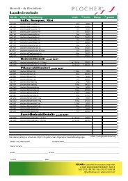 Plocher Preisliste Landwirtschaft