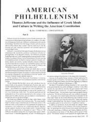 AMERICAN PHILHELLENISM Thomas Jefferson and the Influence ...