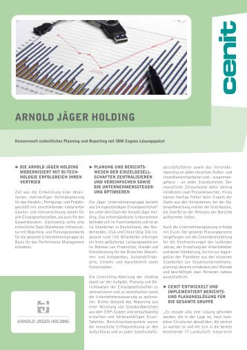 Arnold Jäger Holding Gmbh - Cenit AG Systemhaus
