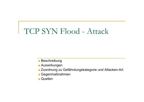 TCP SYN Flood - Attack