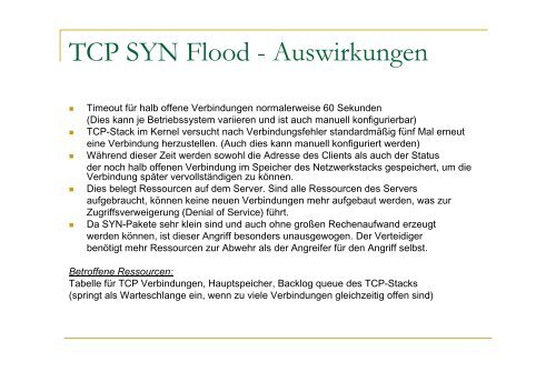 TCP SYN Flood - Attack