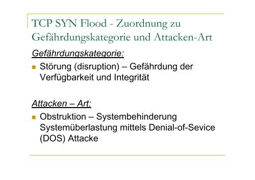 TCP SYN Flood - Attack