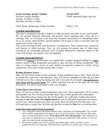 WIDDED Syllabus - LaGuardia Community College - CUNY