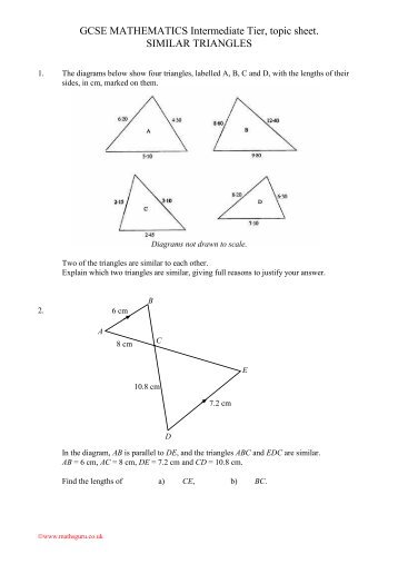 Similar triangles.