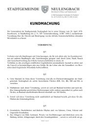 Ortspolizeiliche Verordnung - .PDF - Stadtgemeinde Neulengbach
