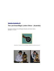 The Last Great Magic Lantern Show - Australia's Silent Film Festival