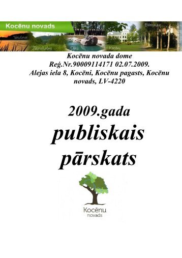 KocÄnu novada domes 2009. gada publiskais pÄrskats