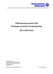 THW Dienstvorschrift 2-220 Prüfungsvorschrift Grundausbildung ...