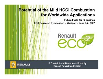 Potential of the Mild HCCI Combustion for Worldwide Applications