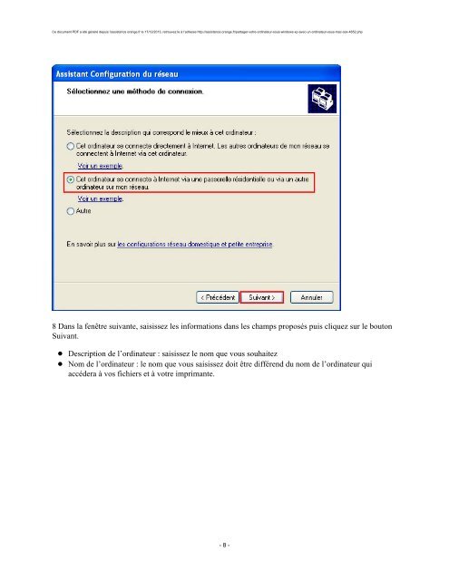 partager votre ordinateur sous Windows XP avec un ordinateur sous ...