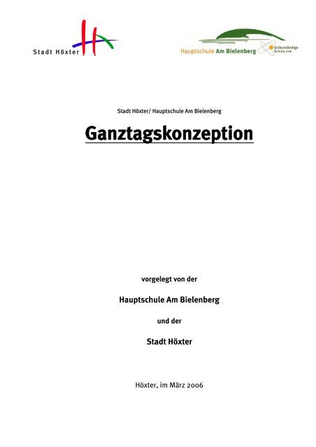 Ganztagskonzeption - Hauptschule Am Bielenberg