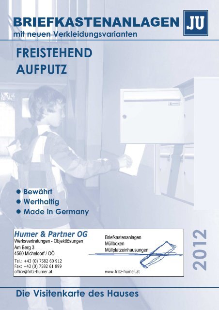 Ju-Briefkasten Verkleidungen Preise