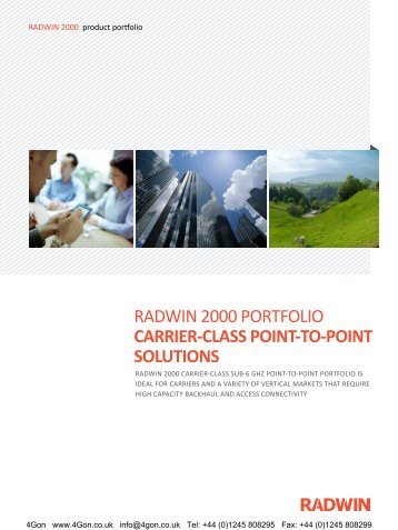 RADWIN 2000 Datasheet (PDF) - 4Gon