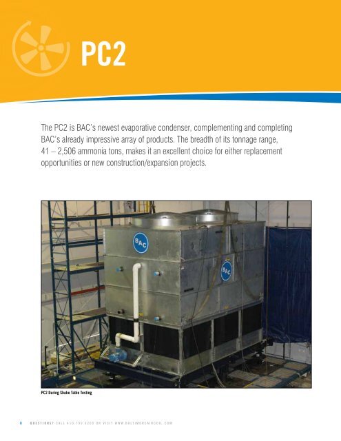 BAC Evaporative condensers