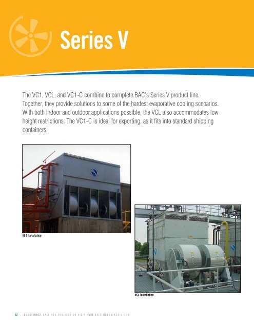 BAC Evaporative condensers