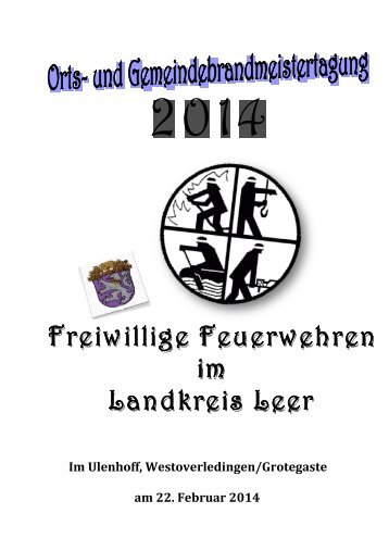 Jahrbuch 2014 der Kreisfeuerwehr Leer