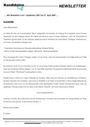 Alle Newsletter vom 1. September 2001 bis 27. April 2008