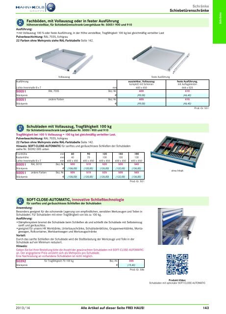 2. Katalog "Der Betriebsausstatter" Abteilung 1: Schränke