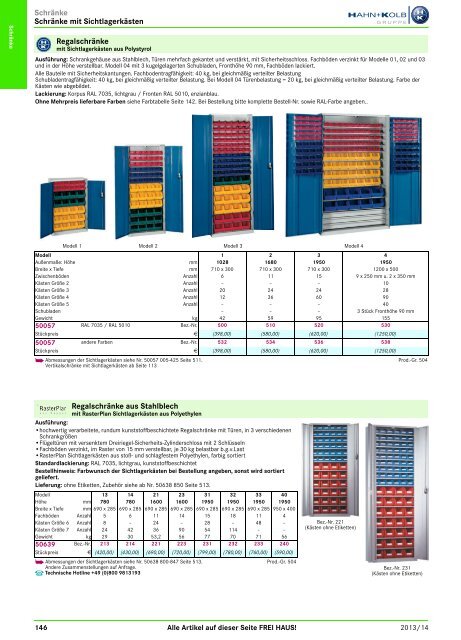 2. Katalog "Der Betriebsausstatter" Abteilung 1: Schränke