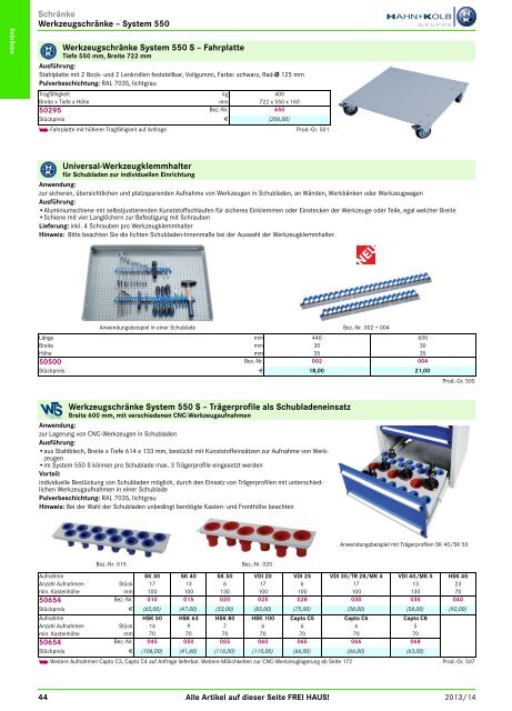 2. Katalog "Der Betriebsausstatter" Abteilung 1: Schränke