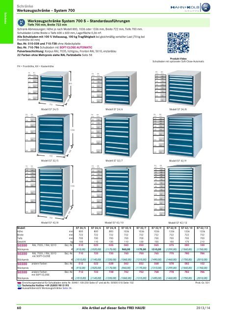 2. Katalog "Der Betriebsausstatter" Abteilung 1: Schränke