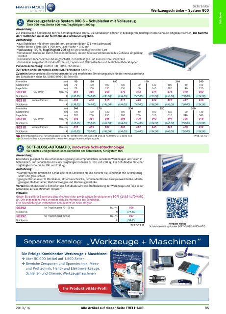 2. Katalog "Der Betriebsausstatter" Abteilung 1: Schränke