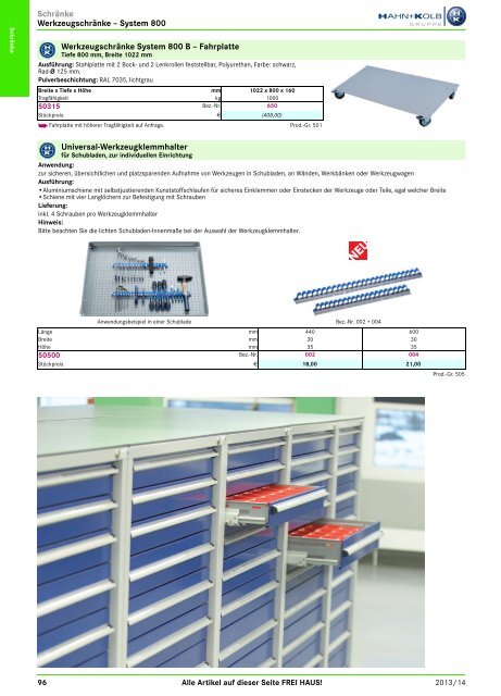 2. Katalog "Der Betriebsausstatter" Abteilung 1: Schränke