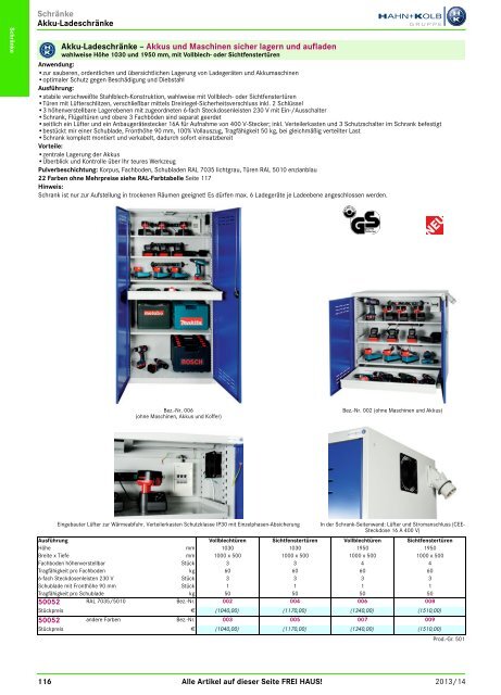 2. Katalog "Der Betriebsausstatter" Abteilung 1: Schränke