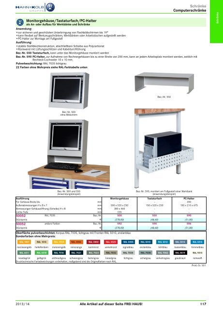 2. Katalog "Der Betriebsausstatter" Abteilung 1: Schränke