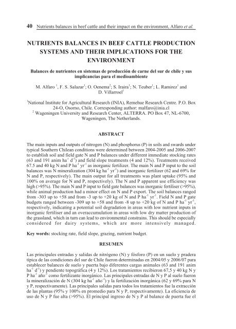 nutrients balances in beef cattle production systems and - SciELO