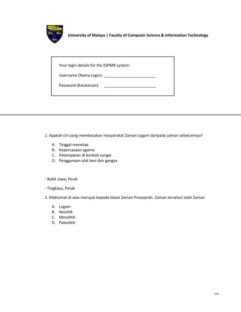 University of Malaya | Faculty of Computer Science ... - DSpace@UM